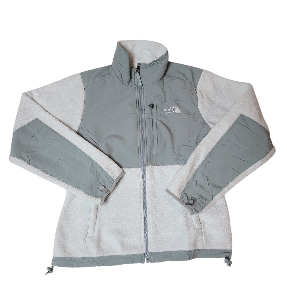 The North Face Denali Women Small Fleece Polartec Zip Up Jacket Pockets White